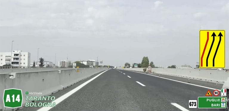 Aggiornamenti sui lavori dell’Autostrada A14 con chiusure notturne tra Acquaviva e Bari Sud