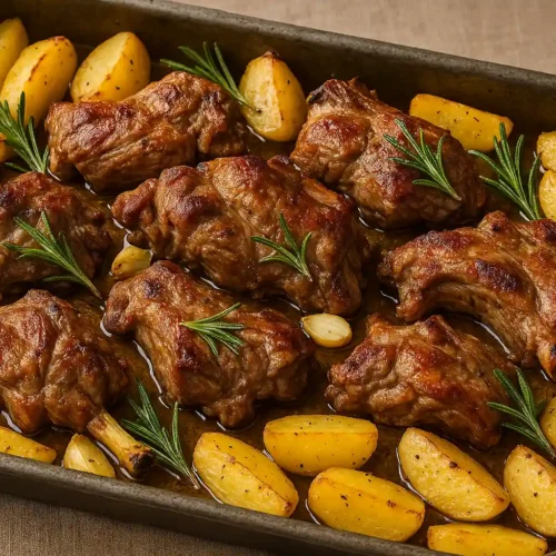 agnello al forno con patate pugliese