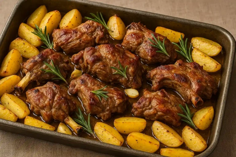 Agnello al forno con patate: ricetta pugliese