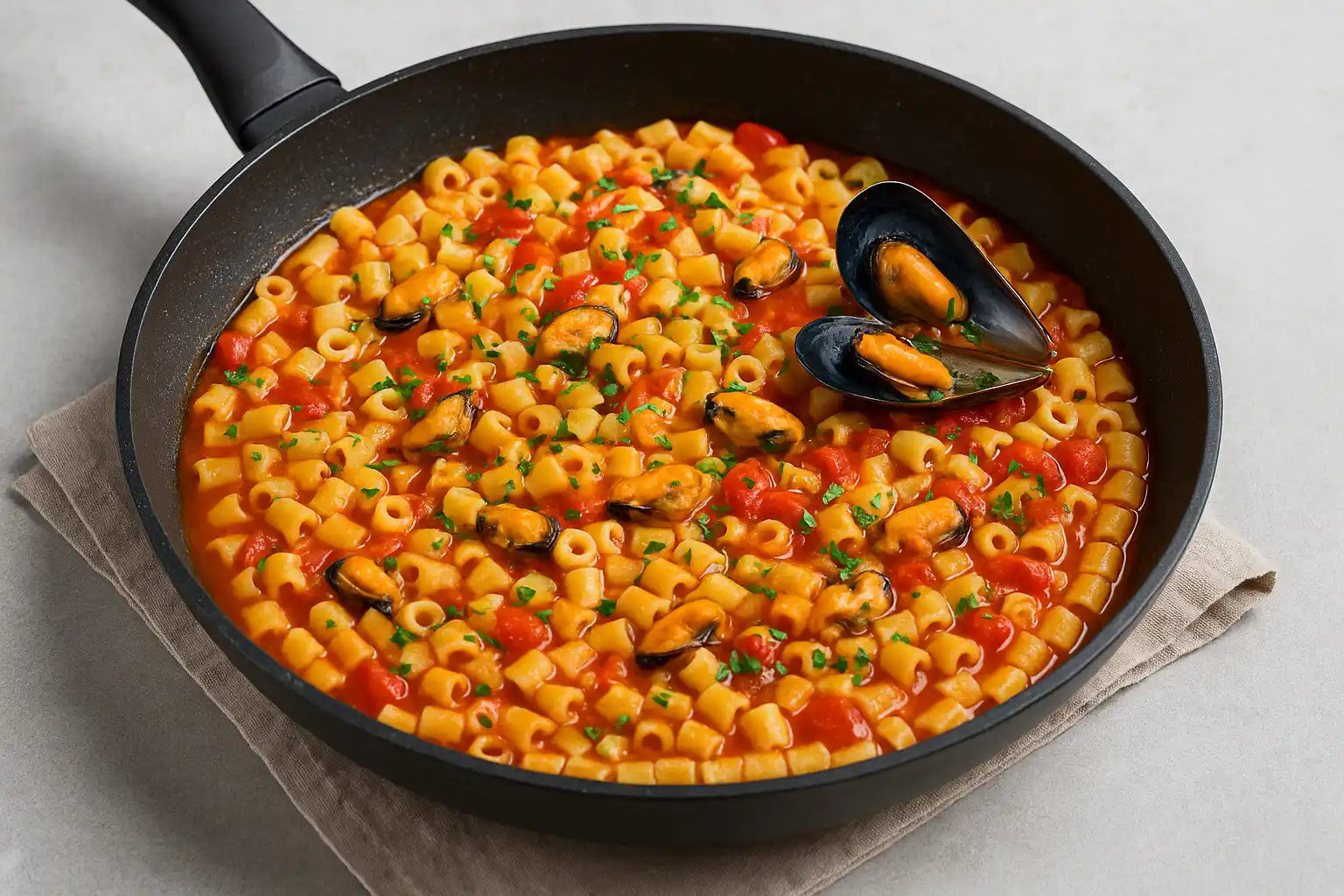 tubetti pomodori e cozze