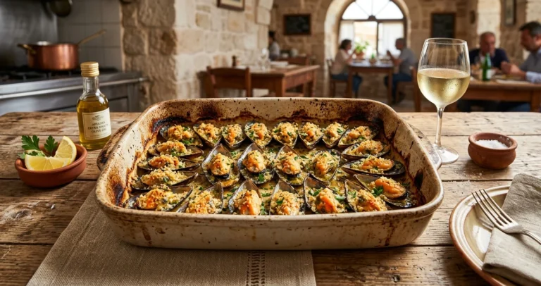 Cozze gratinate alla pugliese